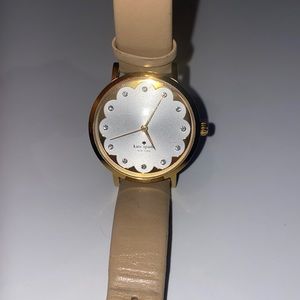 Kate Spade Watch- Cream with Gold Scallop Detailing